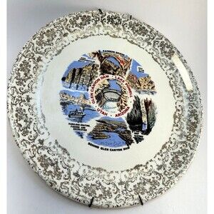 Vintage Travel Souvenir Plate – Glen Canyon Dam & Lake Powell (AZ/UT)